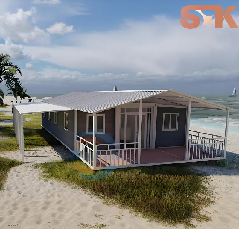 SXKON 20FT Retractable Container Room hall with shade