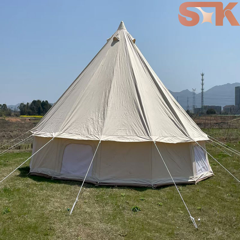 SXKON Spacious 20FT beige canvas bell tent